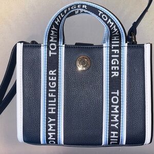 Tommy Hilfiger Navy and White Bag